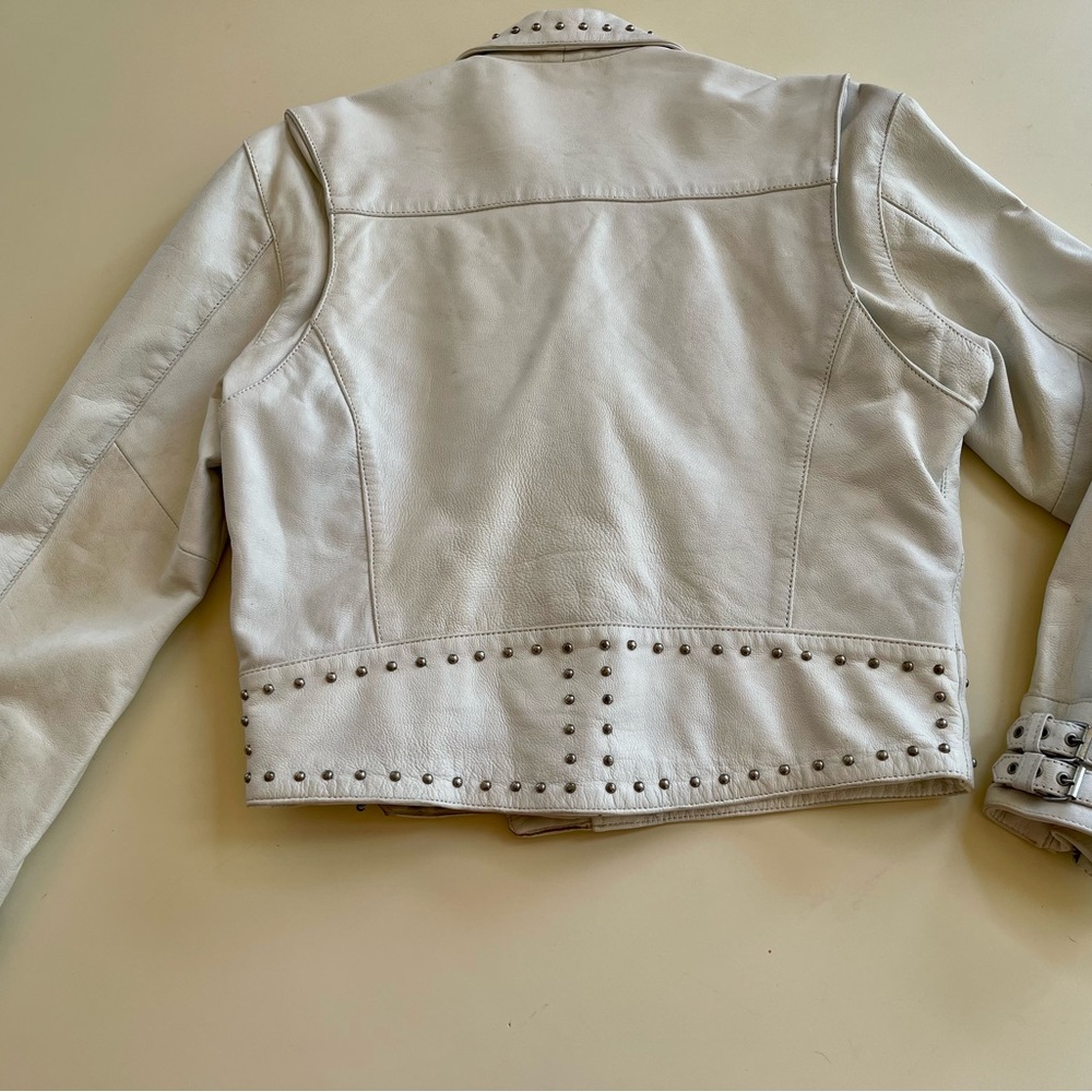White leather studded jacket - Picture 8 of 8
